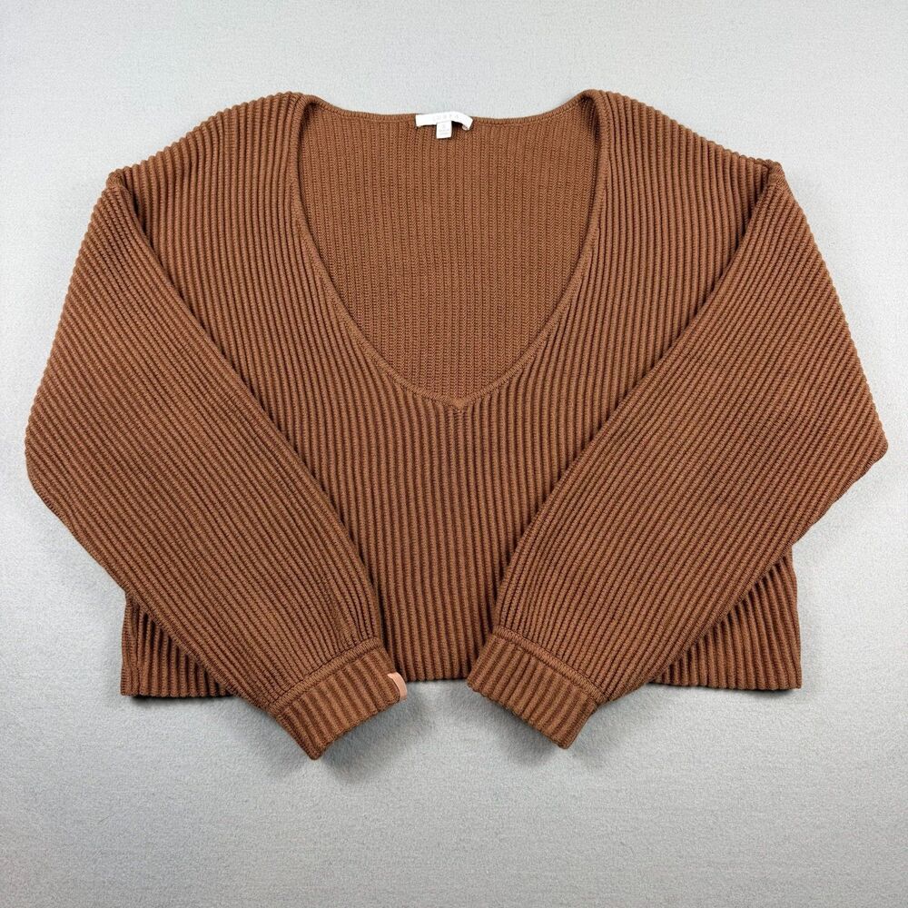 Lunya Cozy Cotton Silk Reversible Pullover Sweater S Dusty Rose Tan Lounge